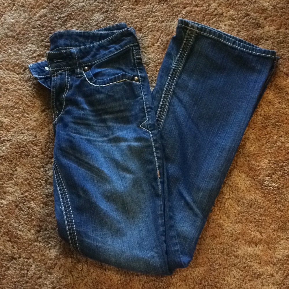 Ariat Denim Jeans Size 27R With Cool Design